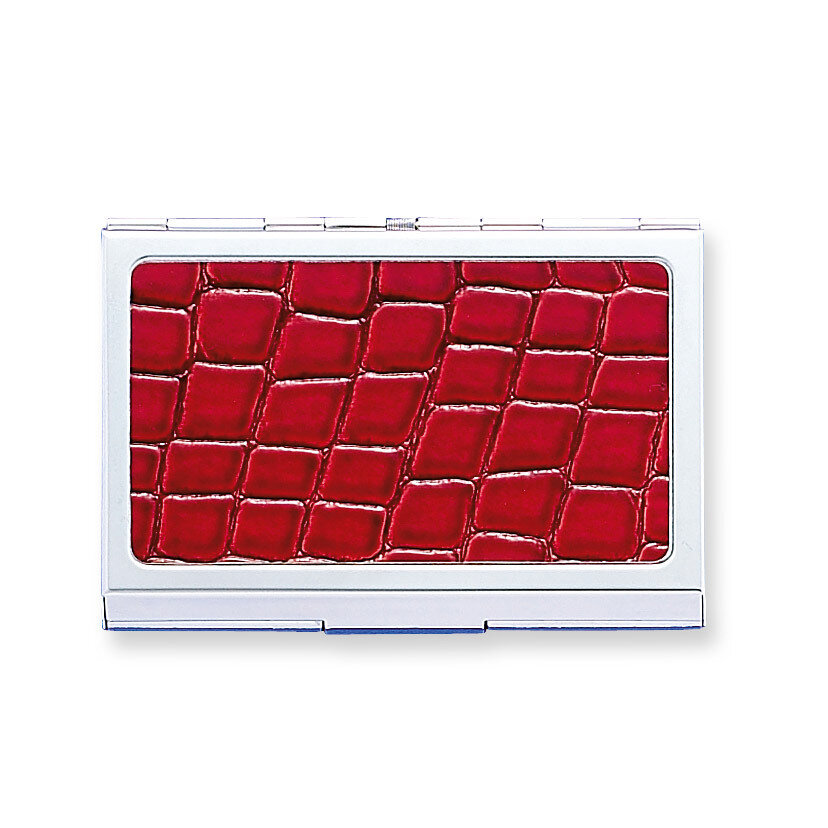 Red Crocodile Faux Leather Business Card Case GM4785, MPN: GM4785, 788089114435