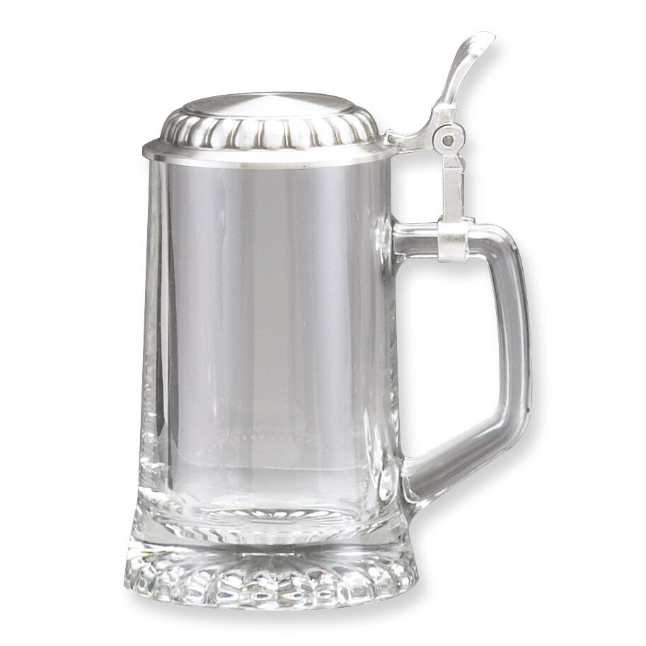 13.5 oz. Starbottom Glass Stein with Removeable Pewter Lid GM5383