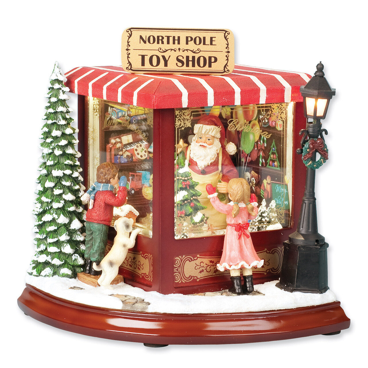 8In Santas North Pole Toy Shop Musical Figurine GM5861