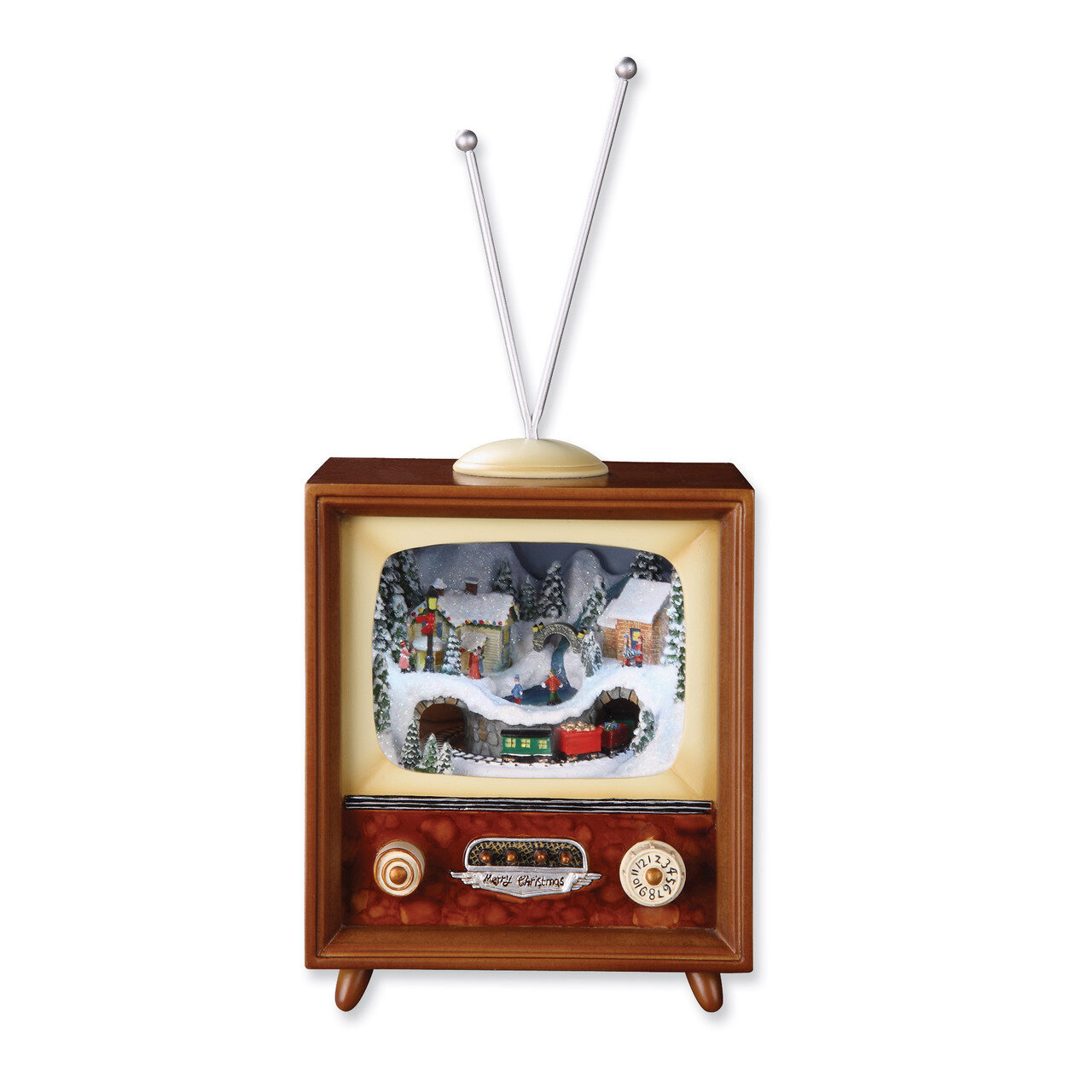 5.5In Lighted Musical TV with Revolving Train GM5870