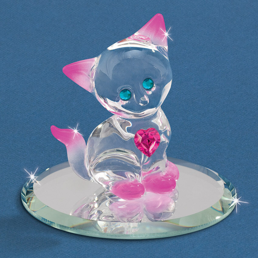 Crystal Kitty Glass Figurine GM6690