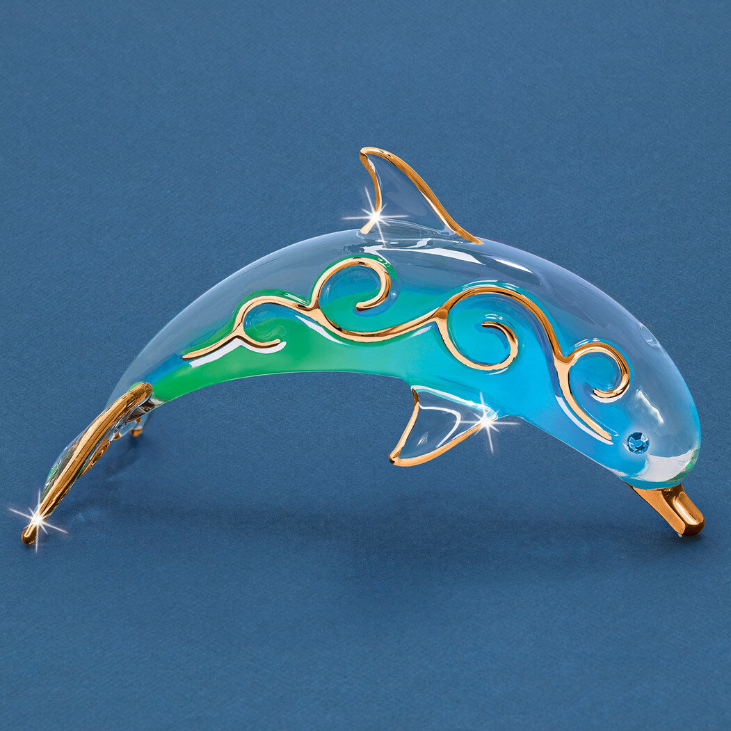 Paradise Dolphin Glass Figurine GM6722