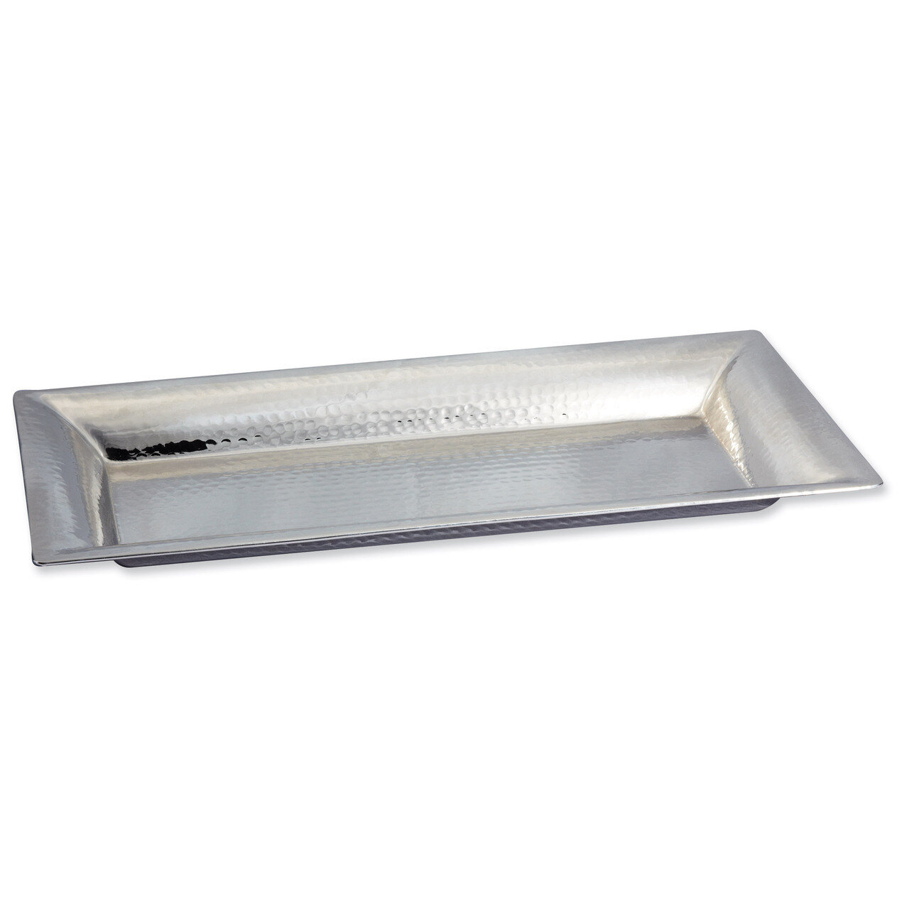 Stainless Steel Hammered 18.75 x 9.5 Rectangular Tray GM6864