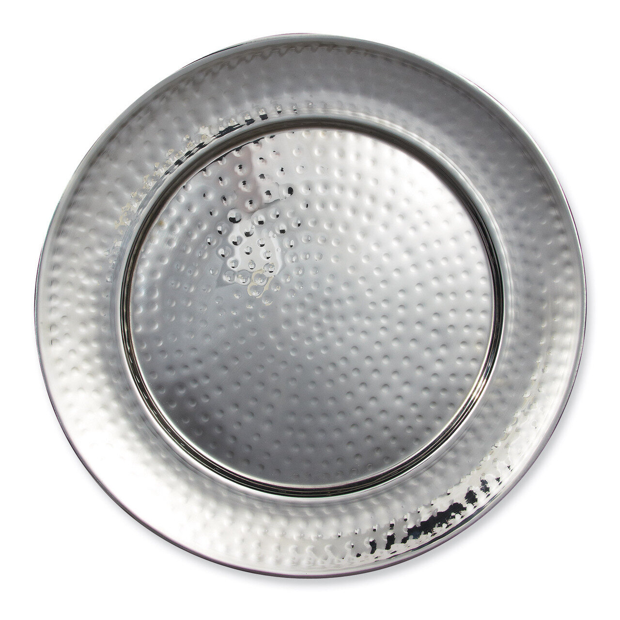 Stainless Steel 14 Hammered Round Tray GM6868