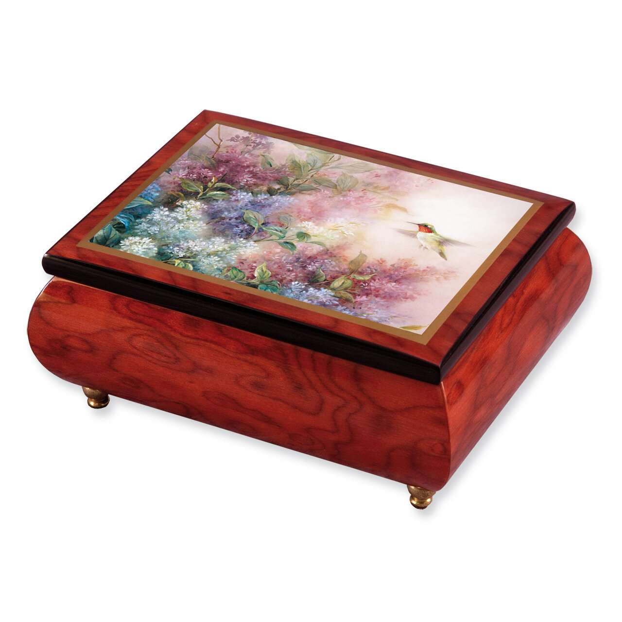 Artist Len Liu Hummingbird with Lilacs Music Box GM7546, MPN: GM7546, 802192954716