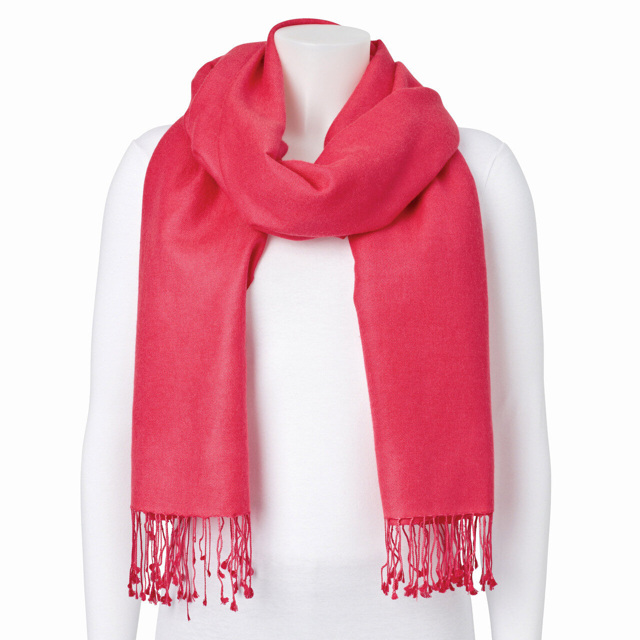 Hot Pink Silk Wool Blend Pashmina Scarf GM8368