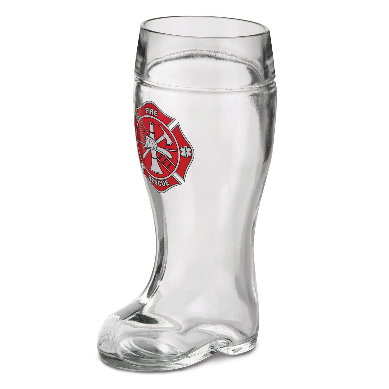 Glass Firefighter 1-liter Boot Drinking Vessel GM8505