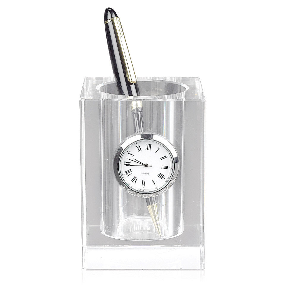 Badash Crystal Pencilholder Clock GM8656