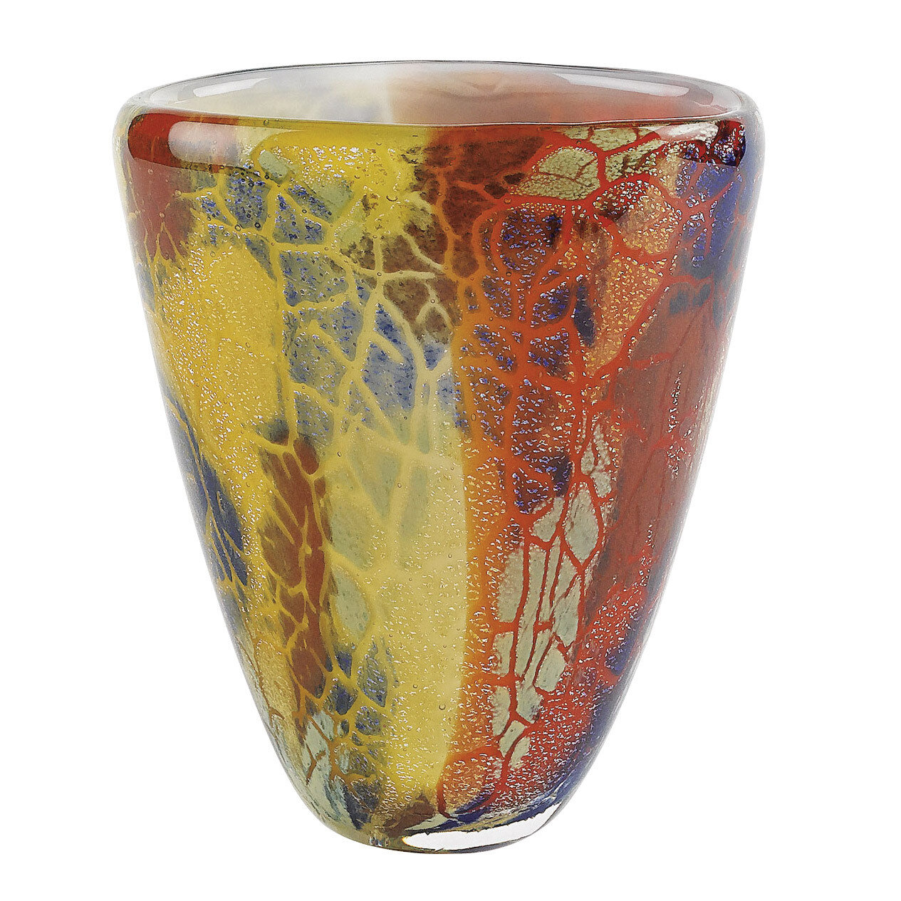Badash Crystal Firestorm Art Glass Vase GM8664