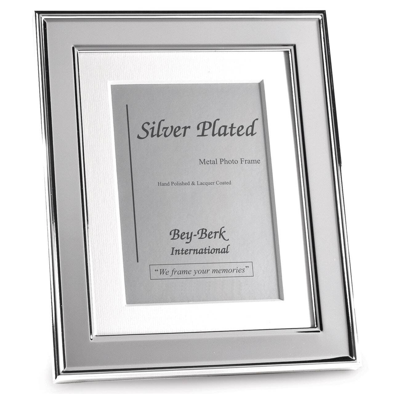 Silver Tone with Matting Holds 4 x 6 Inch Picture Frame GM8820