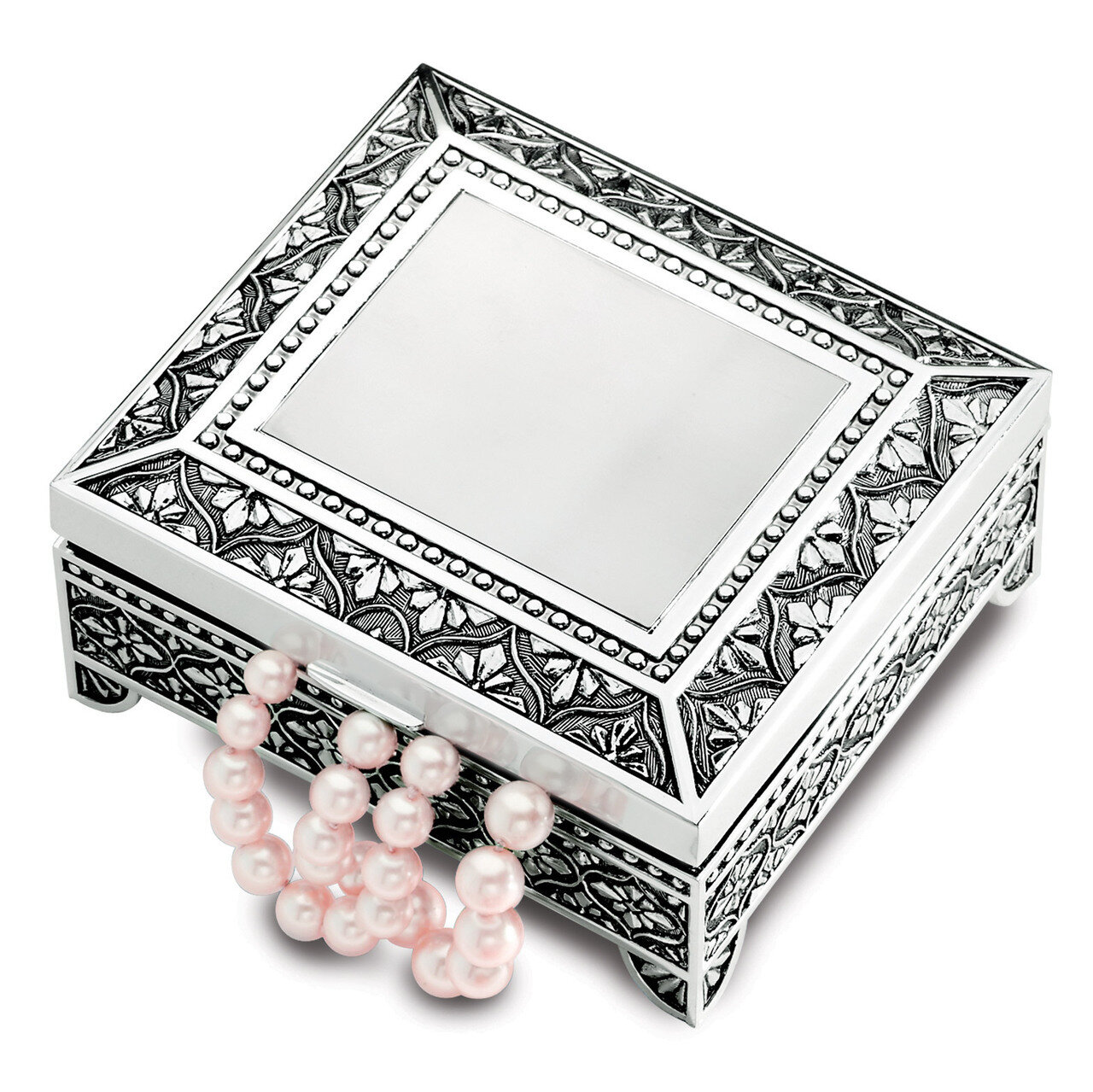 Silver-plated Emblematic Jewelry Box GM9149