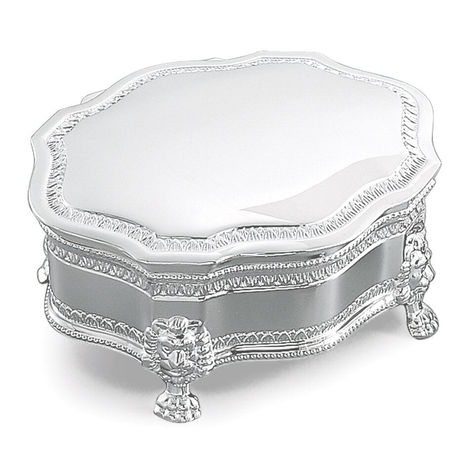 Silver-plated Princess Victorian Footed Jewelry Box GM9151, MPN: GM9151, 47105220216