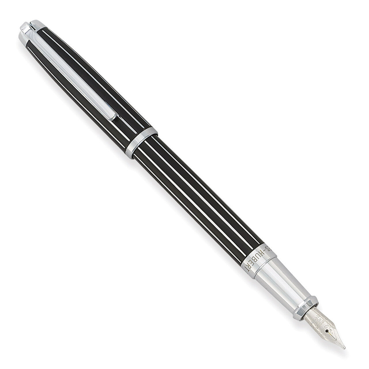 Charles Hubert Black Striped Fountain Pen GM9166, MPN: GM9166, 811233018232