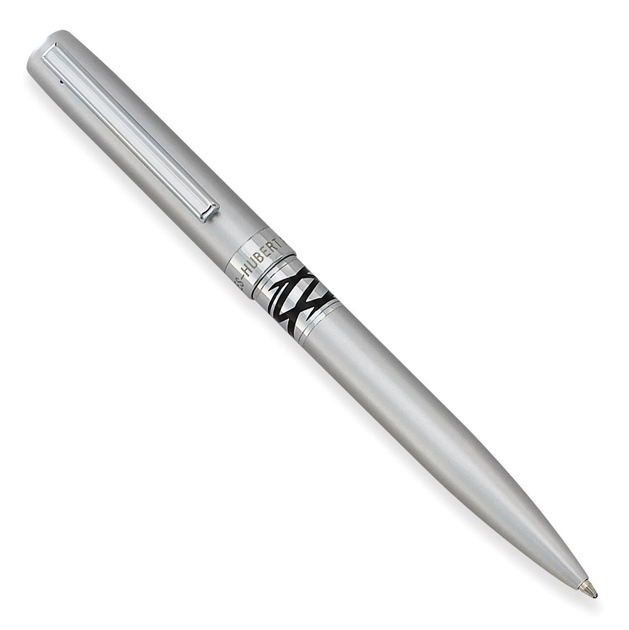 Charles Hubert Silver-tone with Abstract Design Ballpoint Pen GM9179