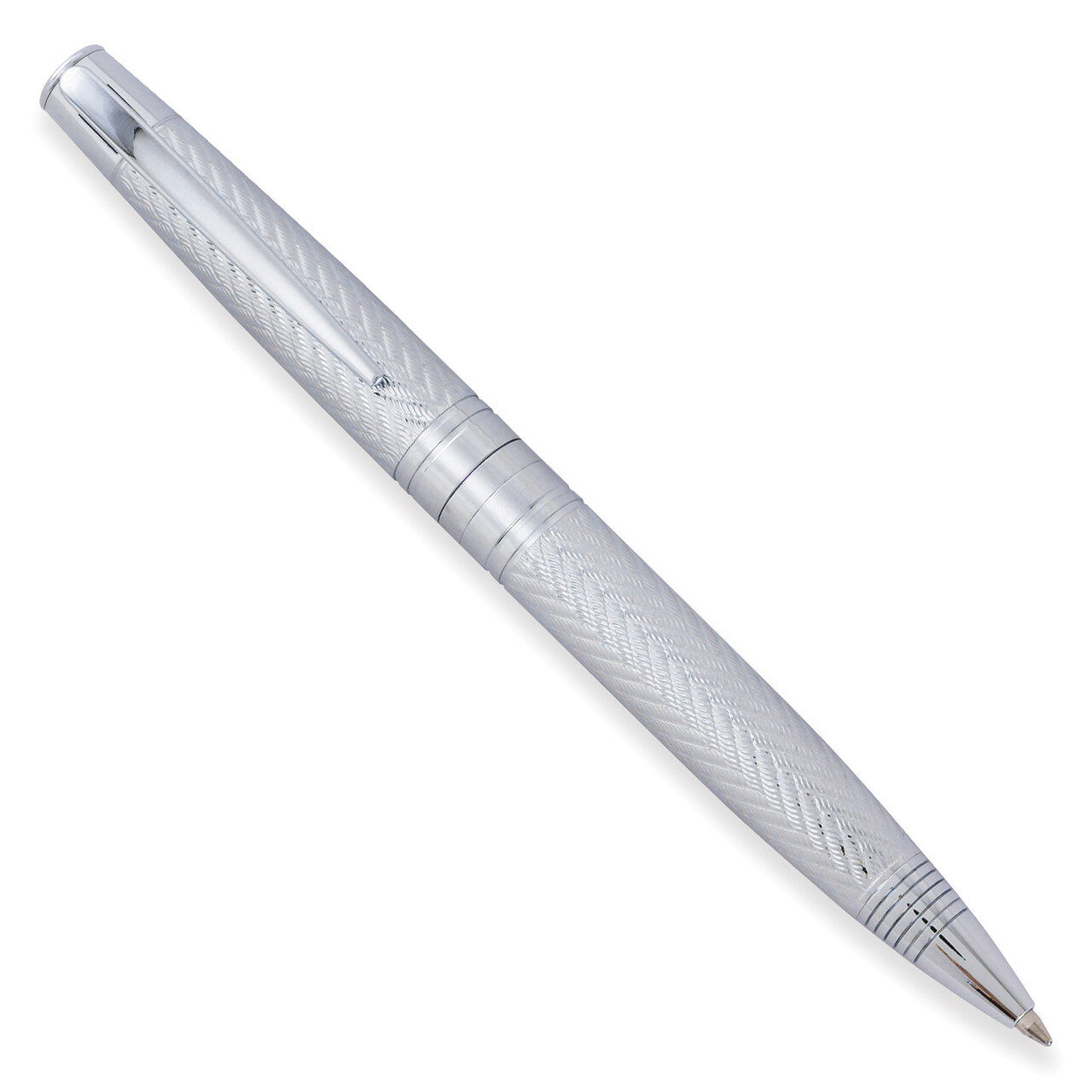 Charles Hubert Silver-tone Chevron Ballpoint Pen GM9194, MPN: GM9194, 811233014517