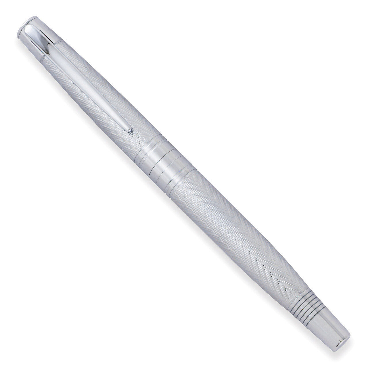 Charles Hubert Silver-tone Chevron Fountain Pen GM9196, MPN: GM9196, 811233014500