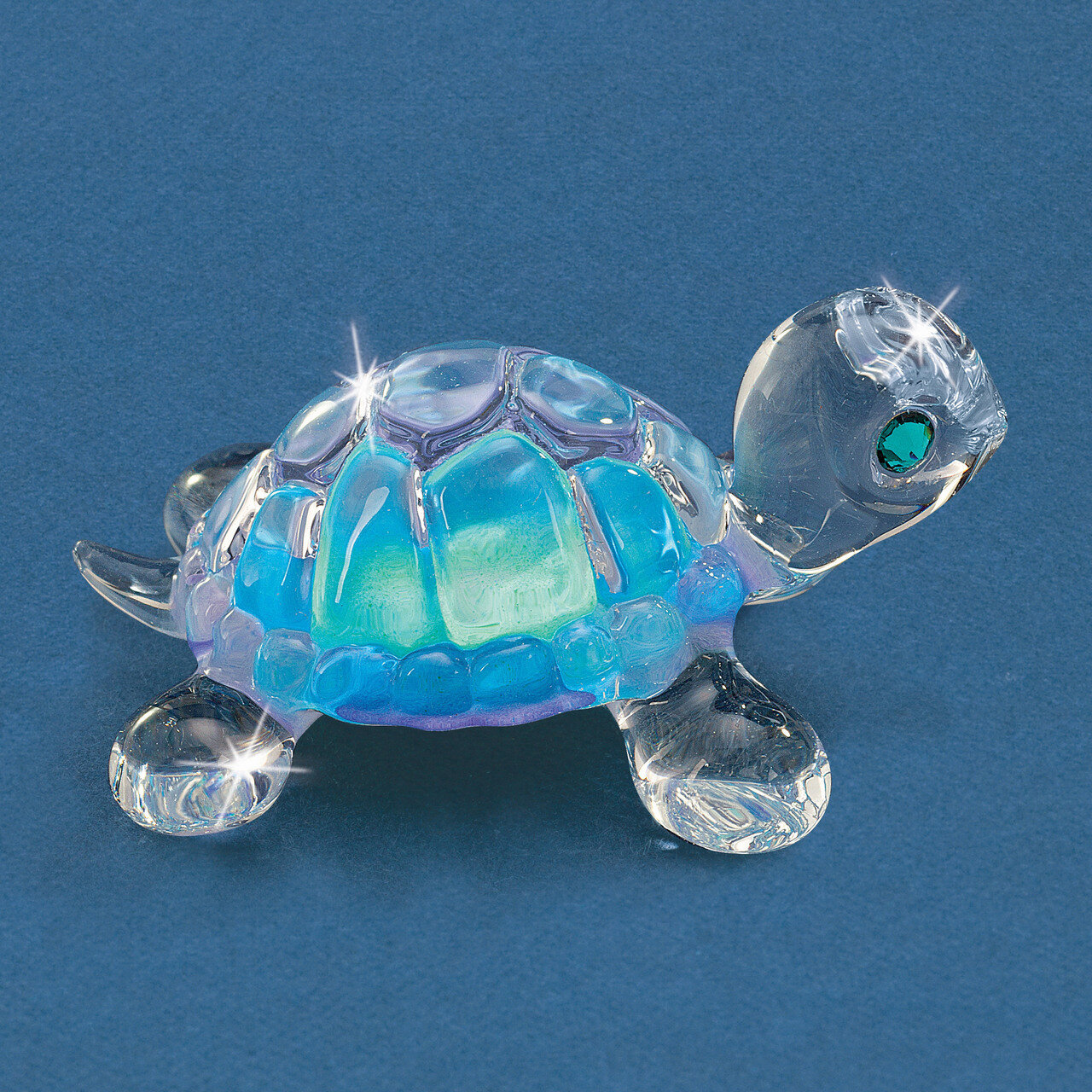 Blue Turtle Glass Figurine GM9432