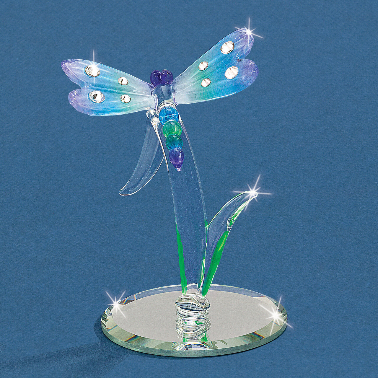 Rainbow Dragonfly Glass Figurine GM9434