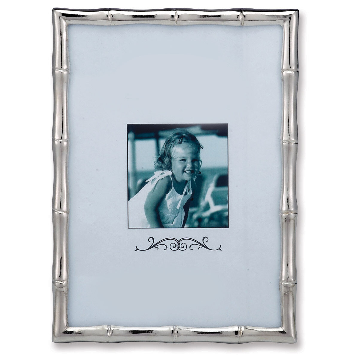 Silver-tone Bamboo 8 x 10 Inch Picture Frame Matted GM9906, MPN: GM9906, 751148066198