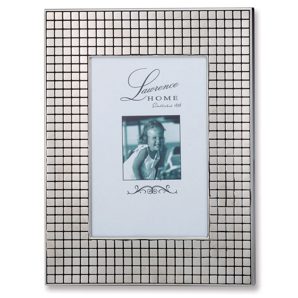 Hollywood Silver-tone Squares 4 x 6 Inch Picture Frame GM9916