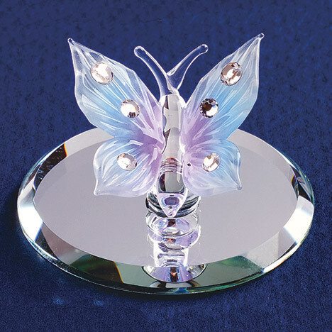 Blue Butterfly Glass Figurine GP1144