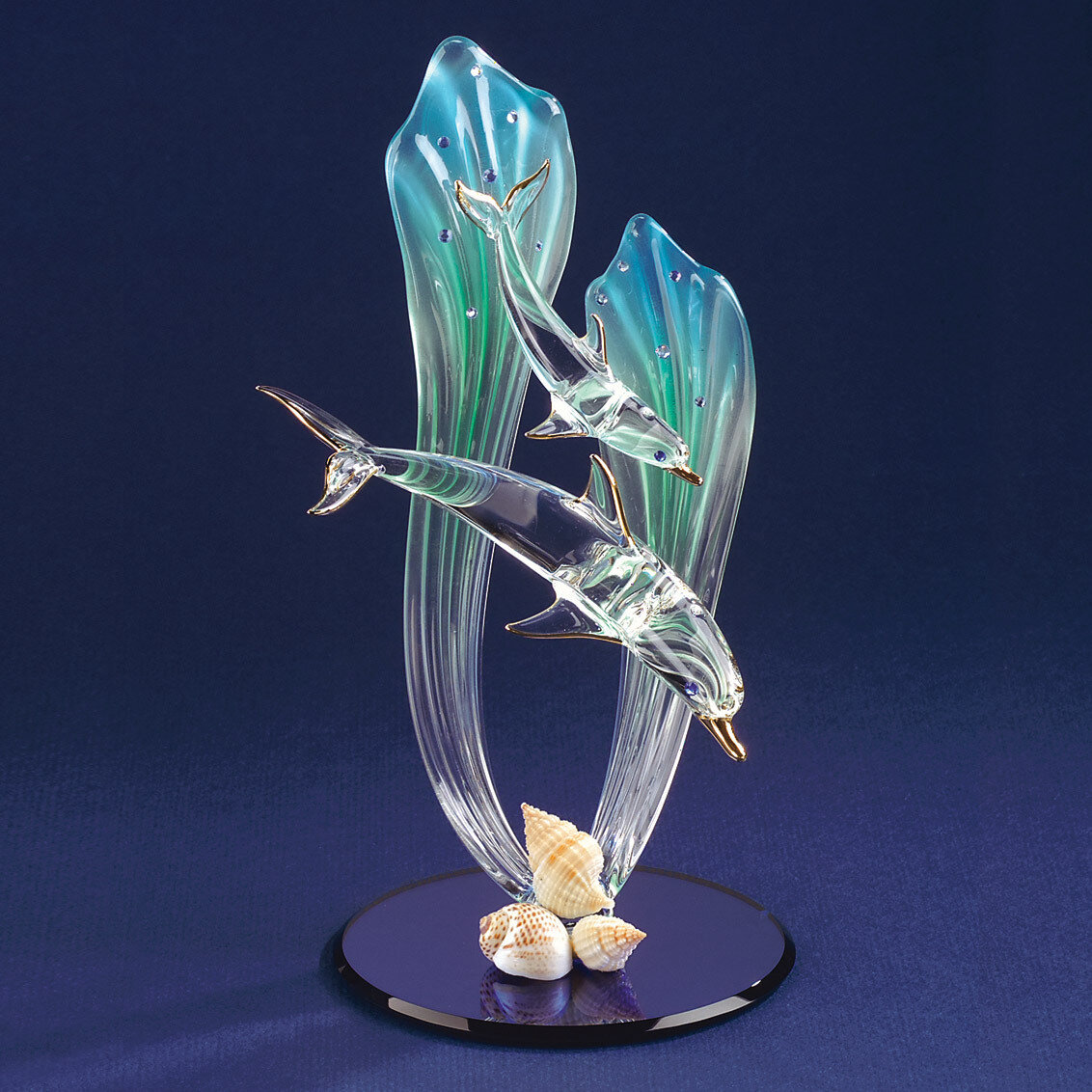 Dolphin & Baby Glass Figurine GP1146