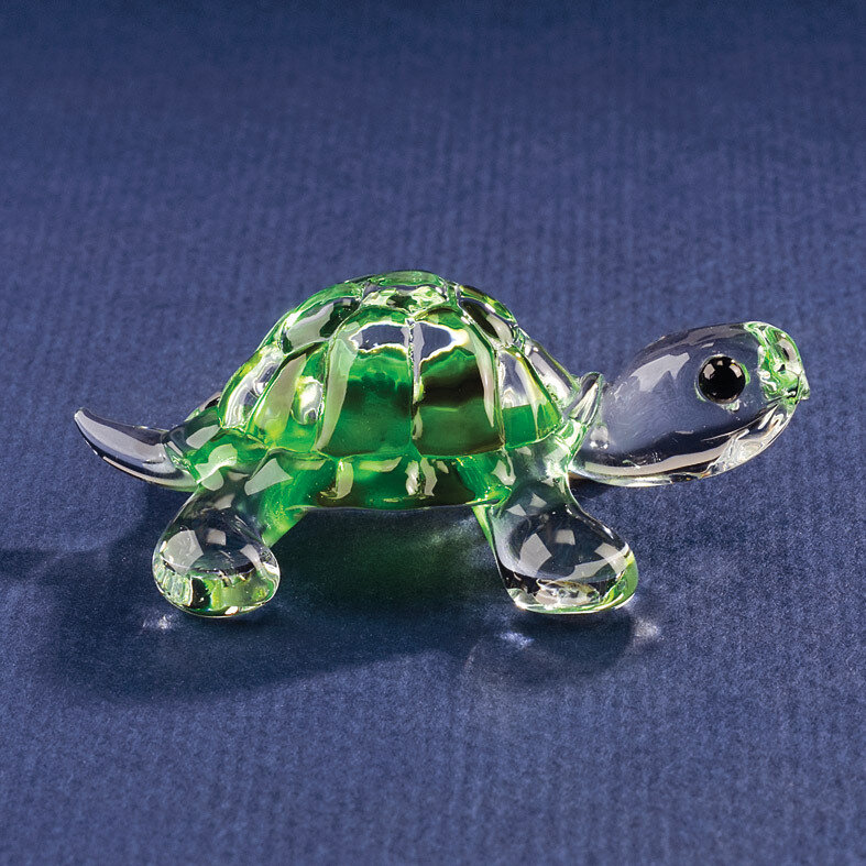 Green Turtle Glass Figurine GP1154