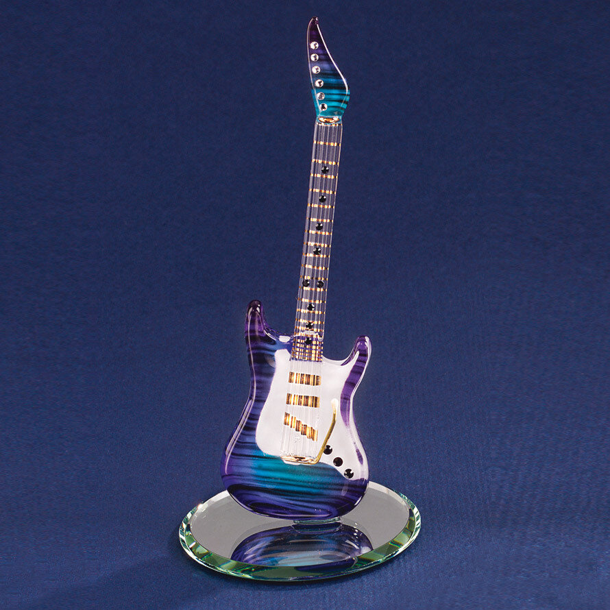 Purple Haze Guitar Glass Figurine GP1164