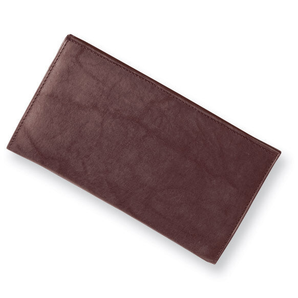Brown Leather Jacket Checkbook Wallet GP2046