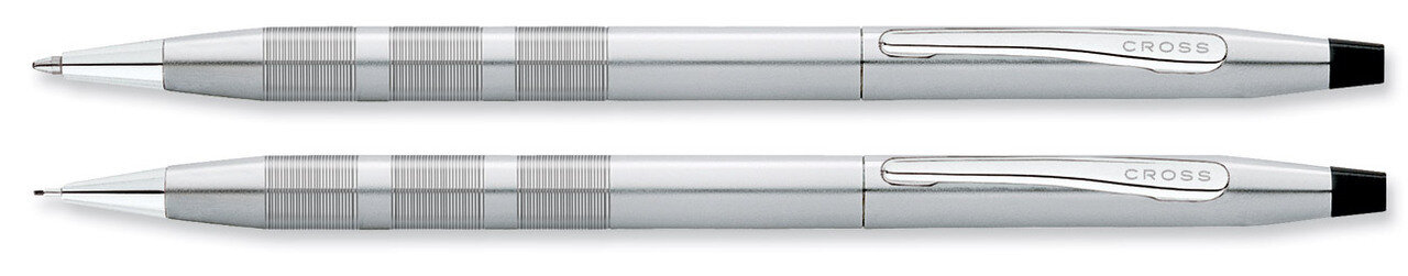 Classic Century Satin Chrome Ball-point Pen and Pencil Set GP3254