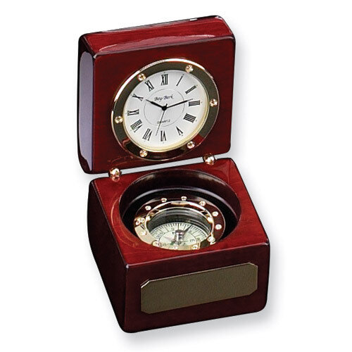 Rosewood Box with Compass and Clock GP4591, MPN: GP4591, 797140115670