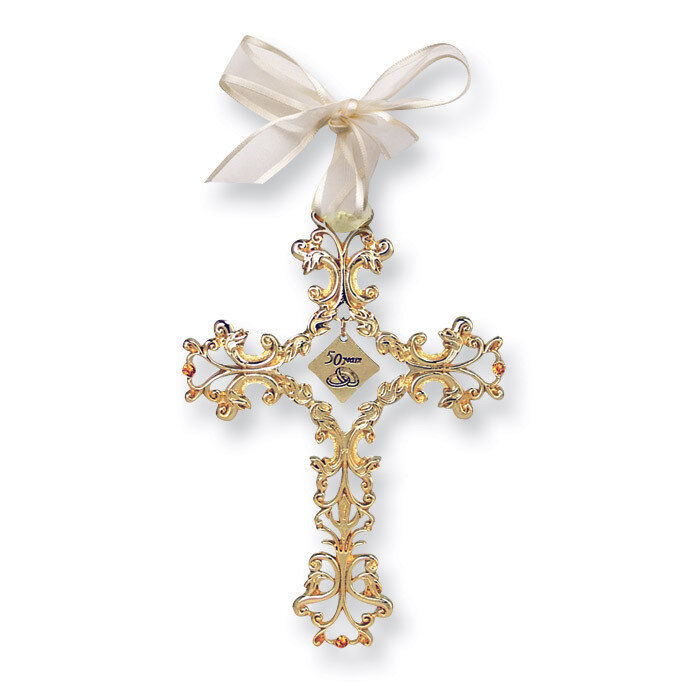 Gold-tone 50 Years Filigree Cross GP4828, MPN: GP4828, 785525085175