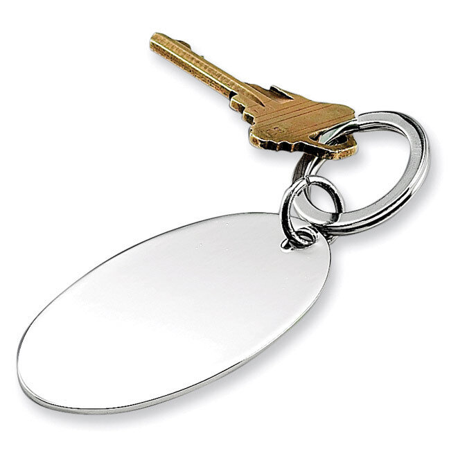 Nickel-plated Oval Key Ring GP5192