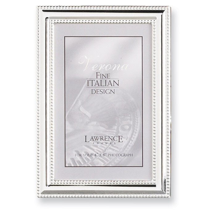 Silver-plated Beaded Edge 4 x 6 Inch Picture Frame GP5947, MPN: GP5947, 751148052634
