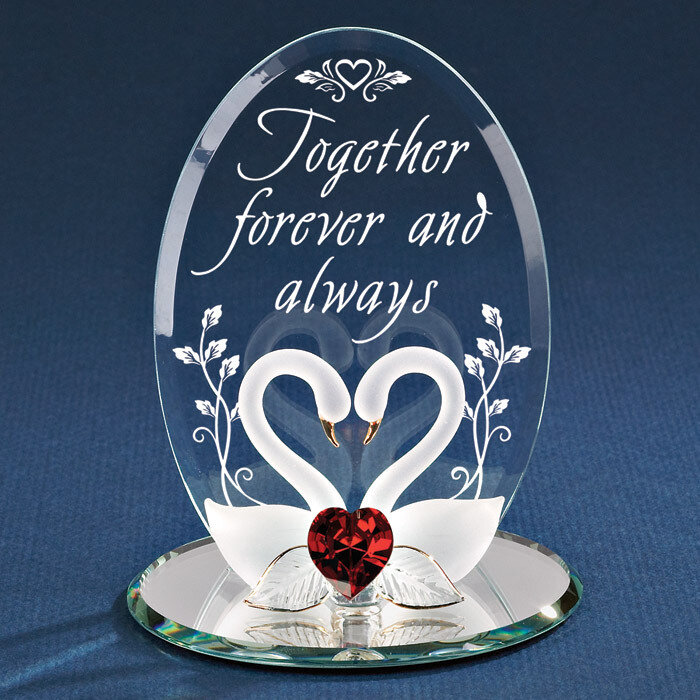 Swans Together Forever Glass Figurine GP6030