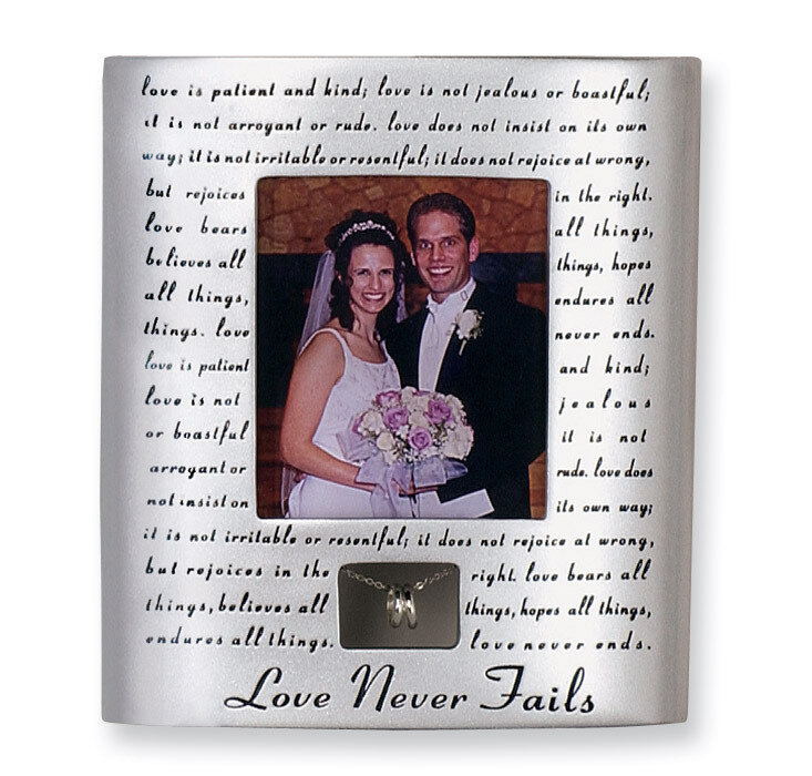 Love Never Fails Resin-stone 3 x 3.5 Inch Picture Frame GP7410