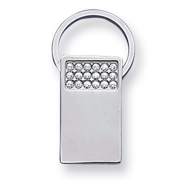 Rectangle Swarovski Crystal Key Ring GP7870