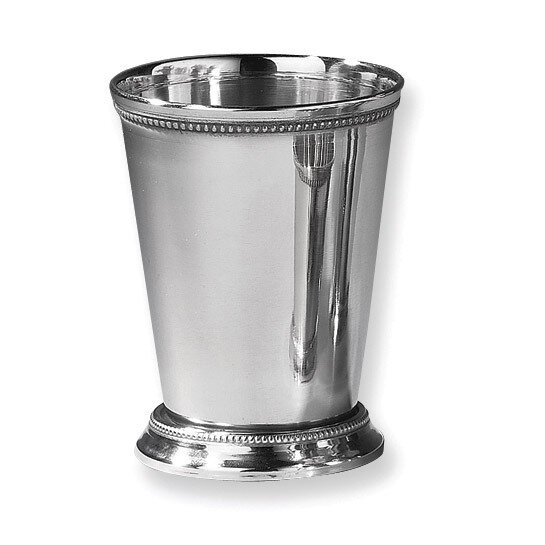 Nickel-plated Stainless Steel Beaded Mint Julep Cup GP8598