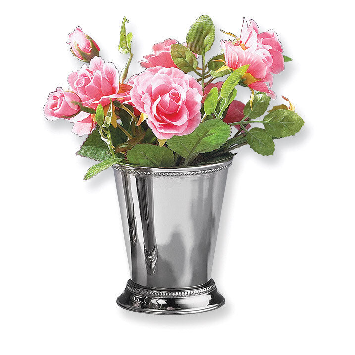 Nickel-plated Stainless Steel Beaded Mint Julep Cup GP8599