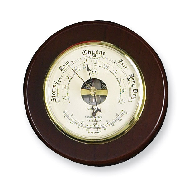 Cherry Wood Barometer and Thermometer GP9949
