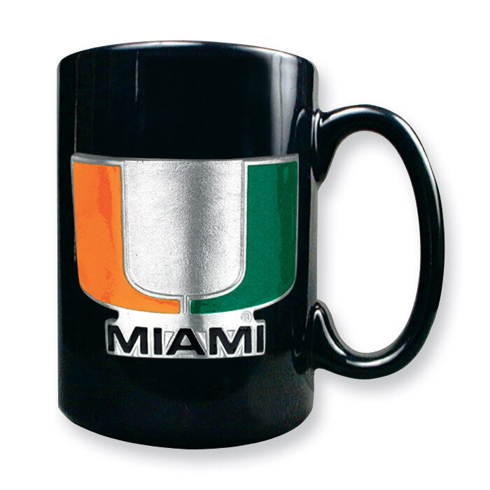 University of Miami 15oz Black Ceramic Mug GC1752