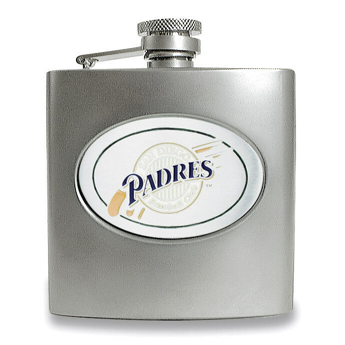 San Diego Padres Stainless Steel 6oz Hip Flask GC982, MPN: GC982, 89006607499