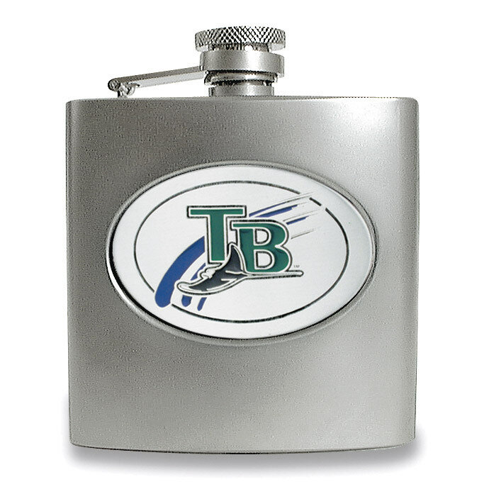 Tampa Bay Devil Rays Stainless Steel 6oz Hip Flask GC986