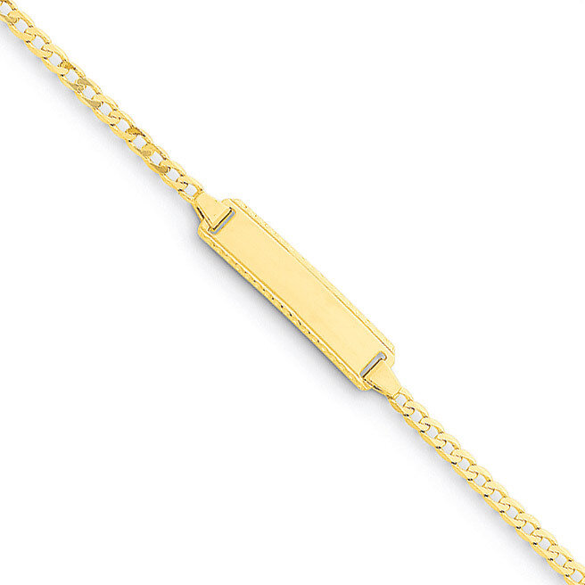Curb Link Baby Child ID Bracelet 14k Gold Engravable BID52-6