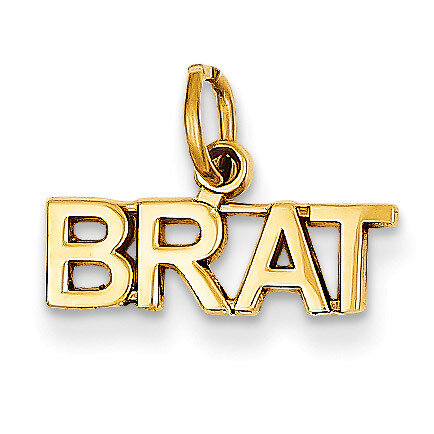 Brat Charm 14k Gold Polished C1061
