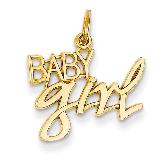 Baby Girl Charm 14k Gold C1068