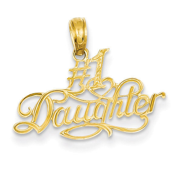 #1 Daughter Pendant 14k Gold C3012, MPN: C3012, 637218038336