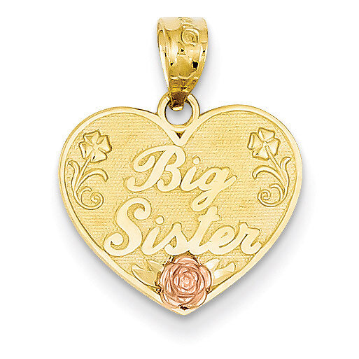 Big Sister Heart Pendant 14k Two-tone Gold D3975, MPN: D3975, 886774277608