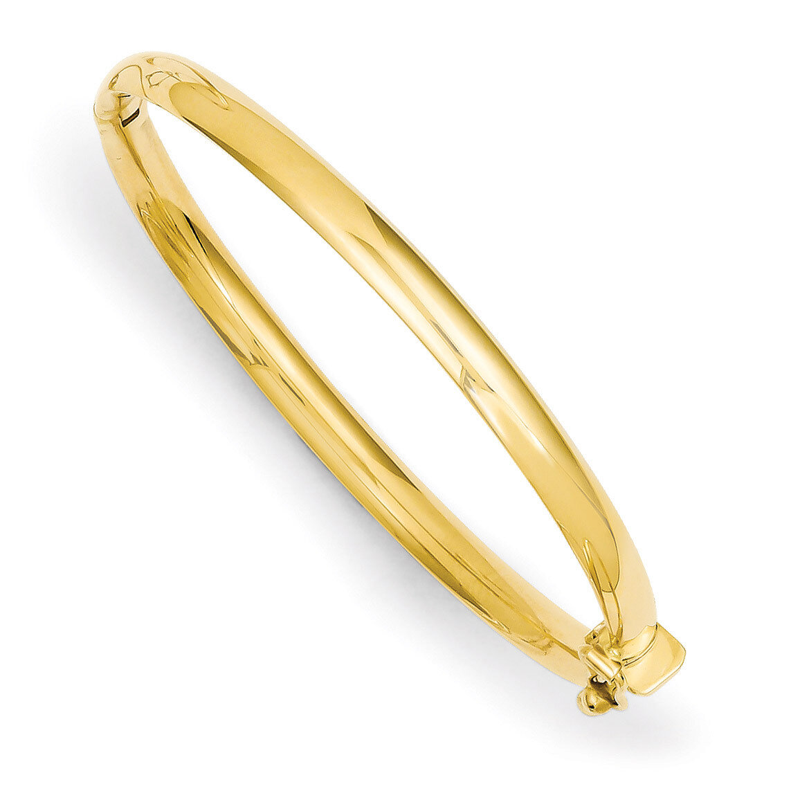 3.75mm Hinged Safety Clasp Baby Bangle 14k Gold Polished DB573