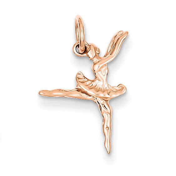 Polished 3-Dimensional Ballerina Charm 14k Rose Gold K940, MPN: K940, 883957869001